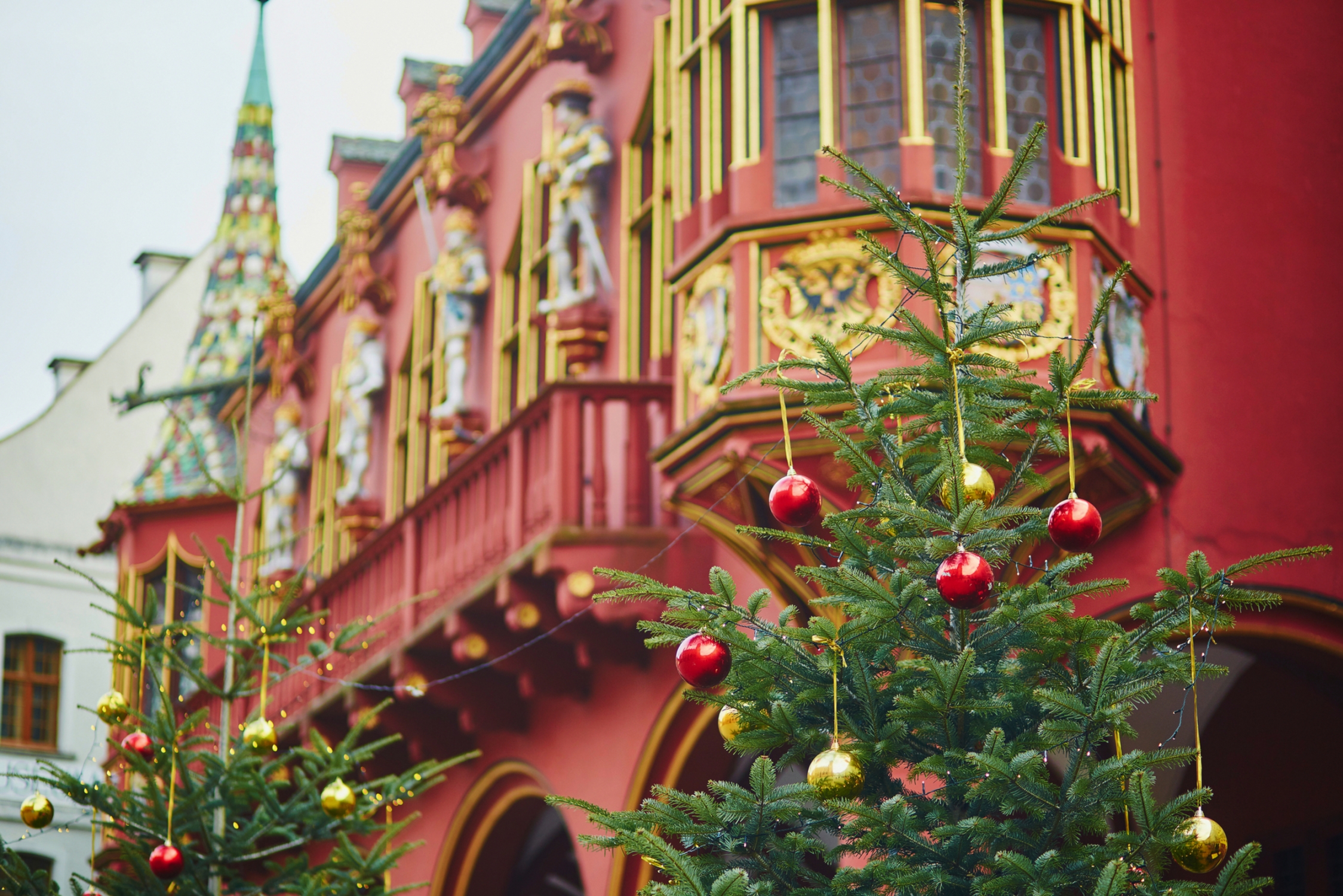 Weihnachtsdekoration in Freiburg im Breisgau, Deutschland