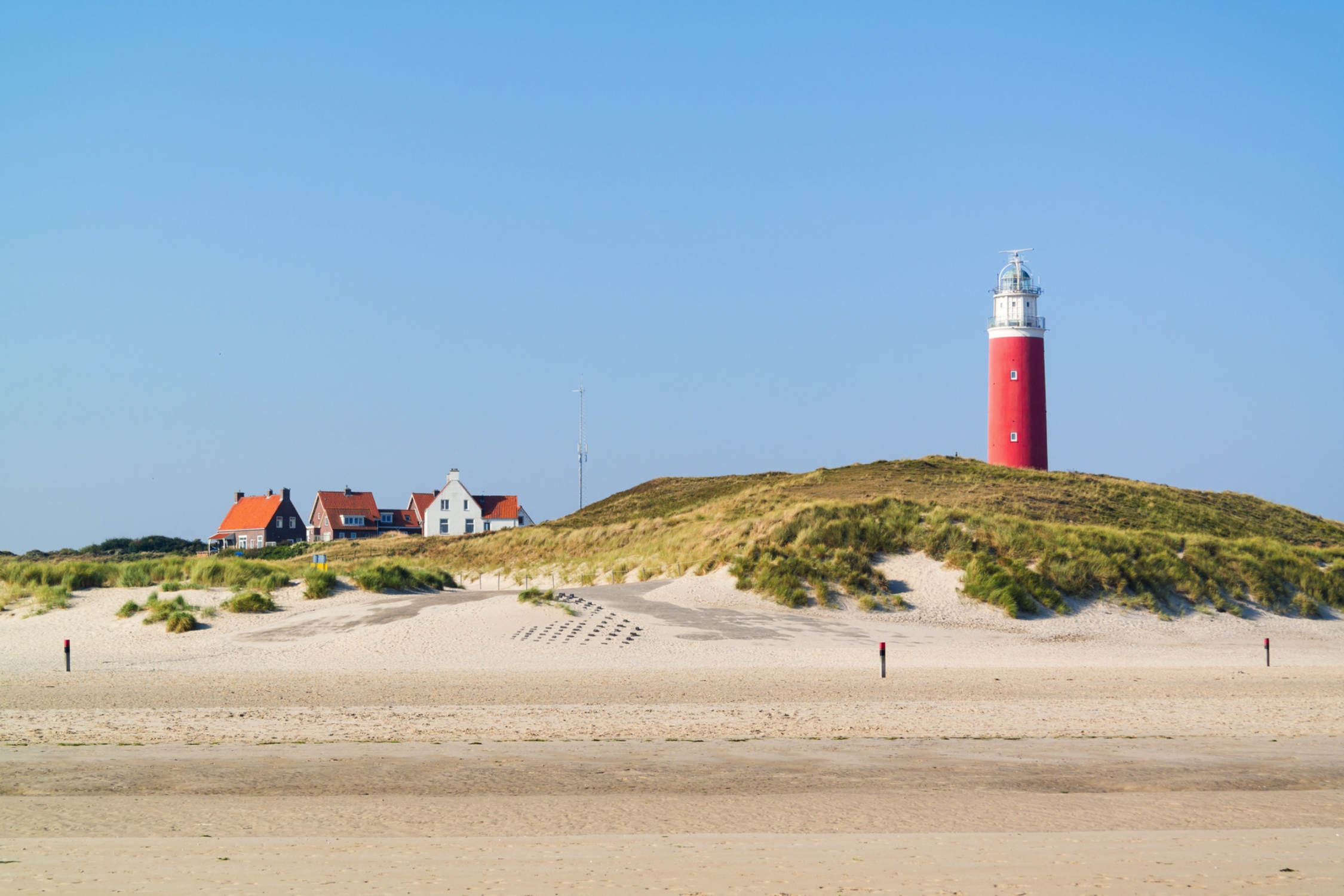 Strand und Leuchtturm De Cocksdorp,Texel,Niederlande
