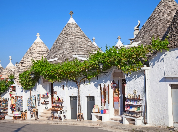 Alberobello in Apulien, Italien
