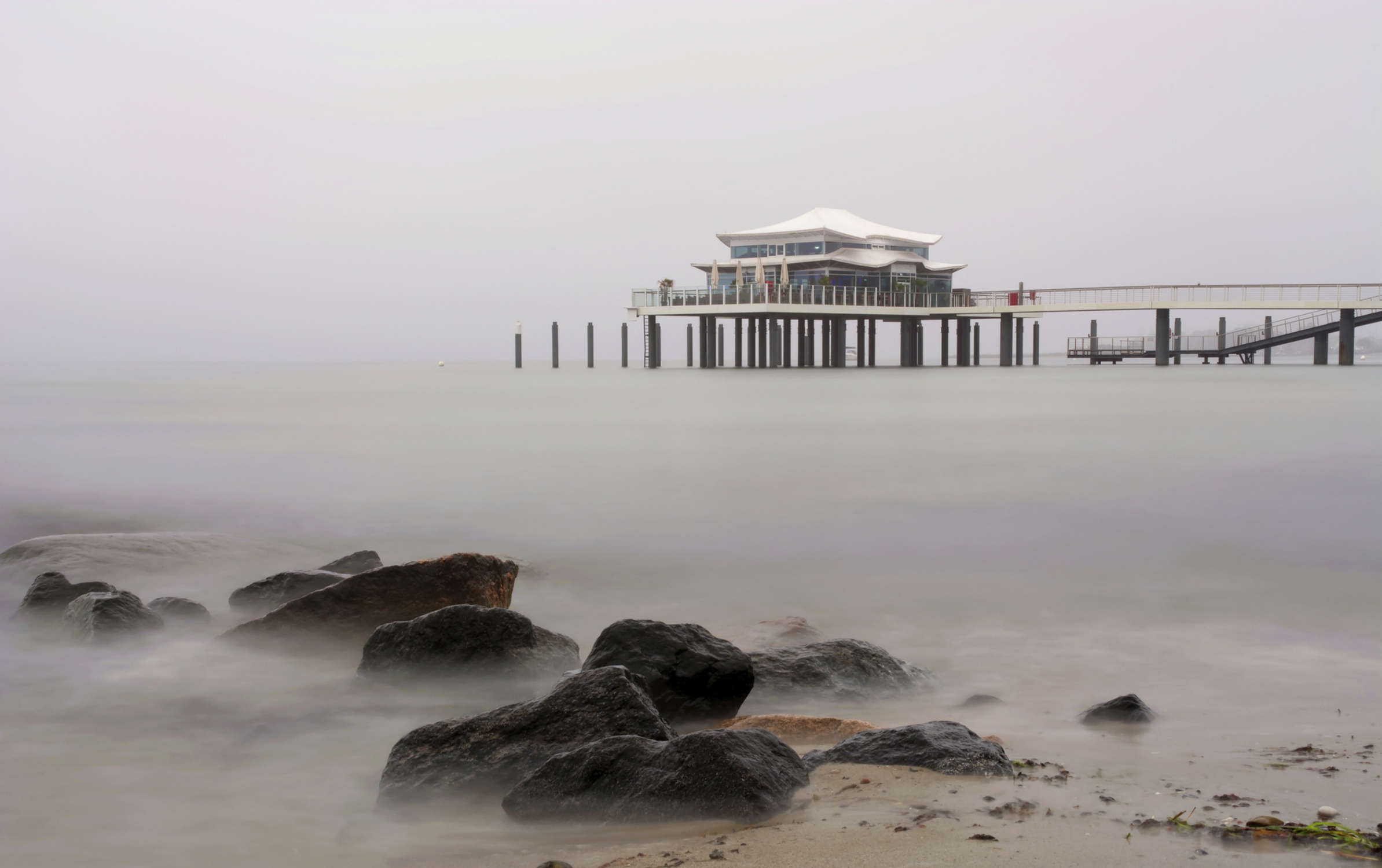 Teehaus am Timmendorfer Strand in Schleswig-Holstein, Deutschland