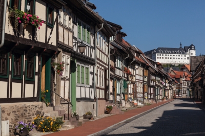 Blick zum Schloss Stolberg