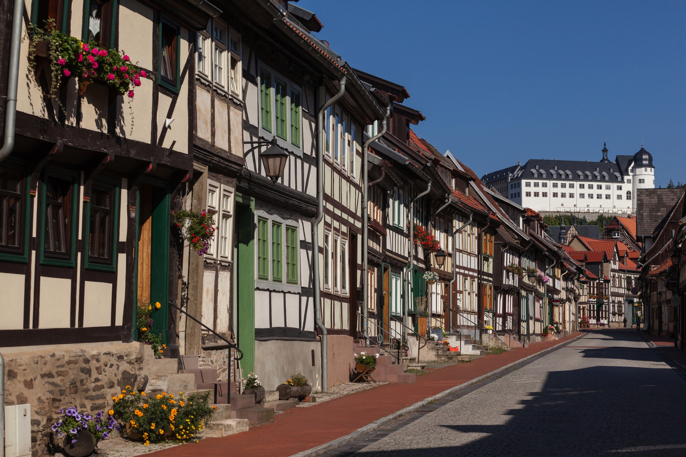 Blick zum Schloss Stolberg