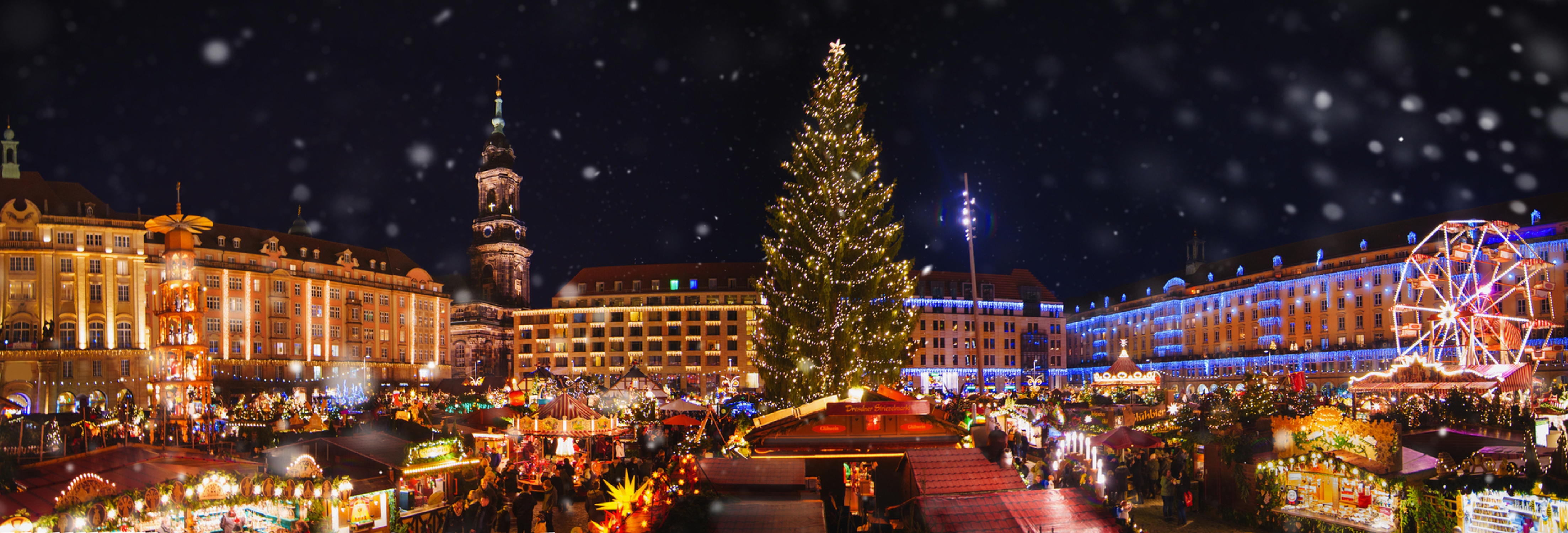 Striezelmarkt auf dem Altmarkt in Dresden, Deutschland