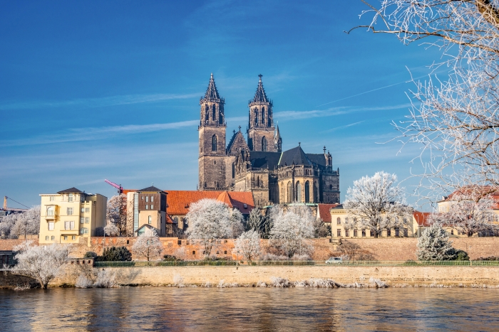winterliches Magdeburg